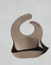 Load image into Gallery viewer, Taupe Silicone Bib - Bunnies Ark