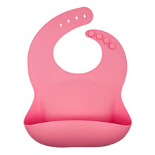 Load image into Gallery viewer, Rose Pink Silicone Bib
