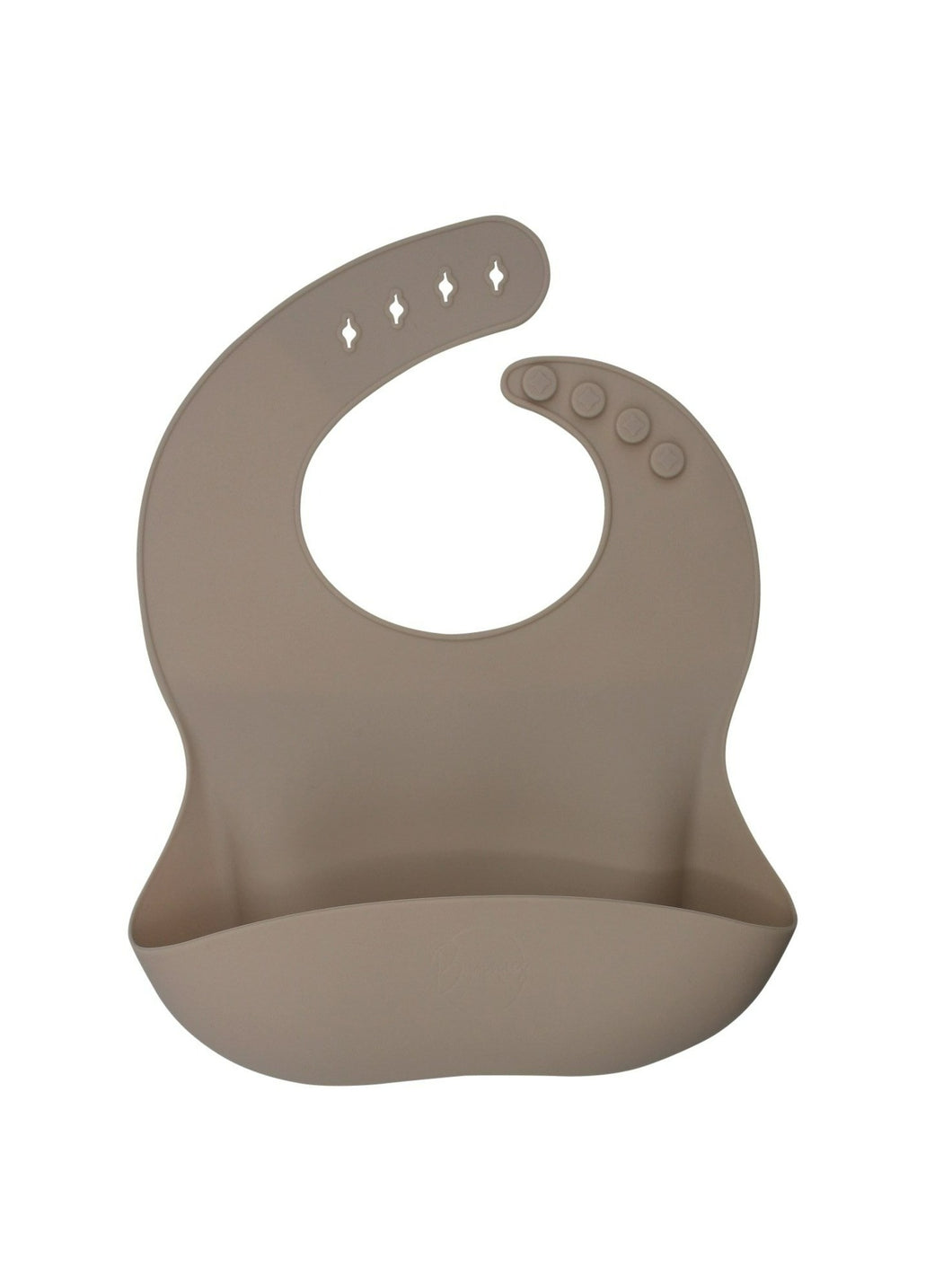 Taupe Silicone Bib