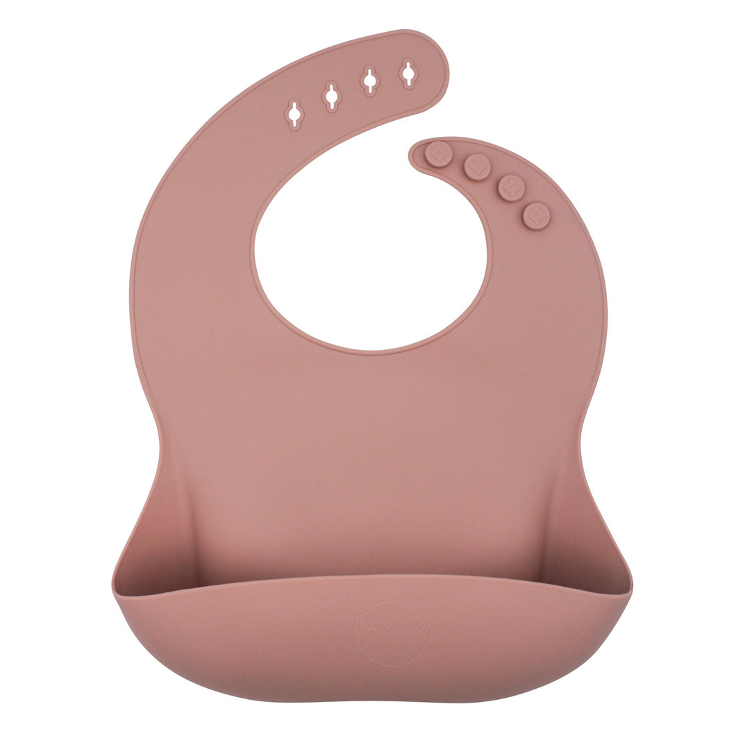 Dusty Rose Silicone Bib