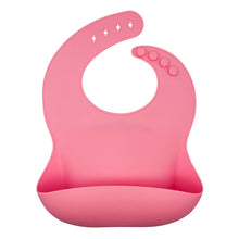 Load image into Gallery viewer, Rose Pink Silicone Bib
